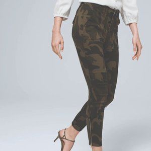 WHITE HOUSE BLACK MARKET - Camo-Print Utility Slim